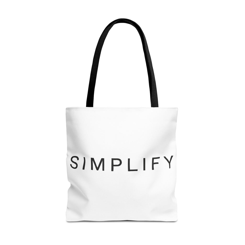 Simplify Tote Bag, Inspirational Gift, Eco-Friendly Shopping Bag