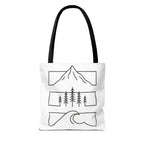 Mountain Wave Tote Bag, Inspirational Gift, Eco-Friendly Shopping Bag