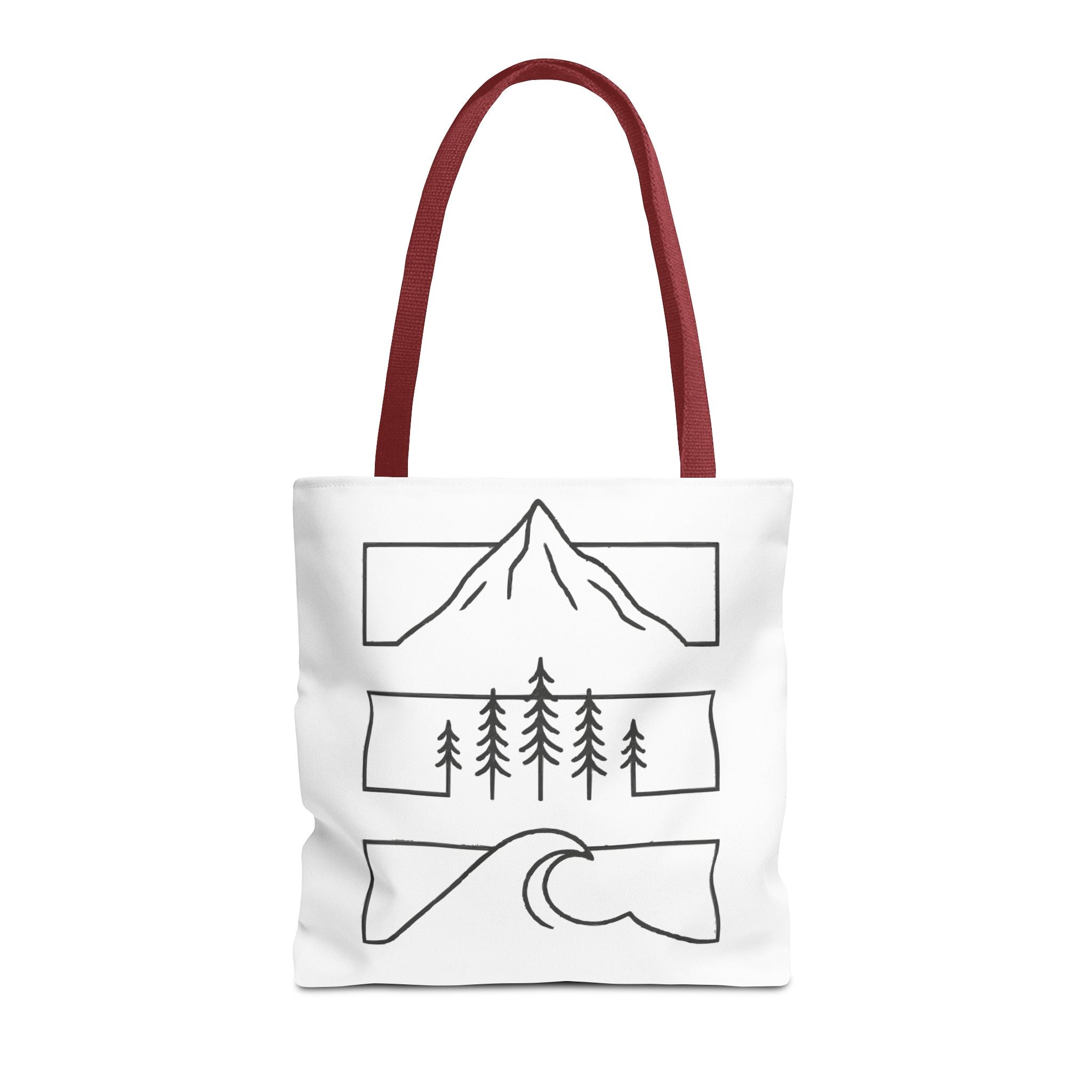 Mountain Wave Tote Bag, Inspirational Gift, Eco-Friendly Shopping Bag