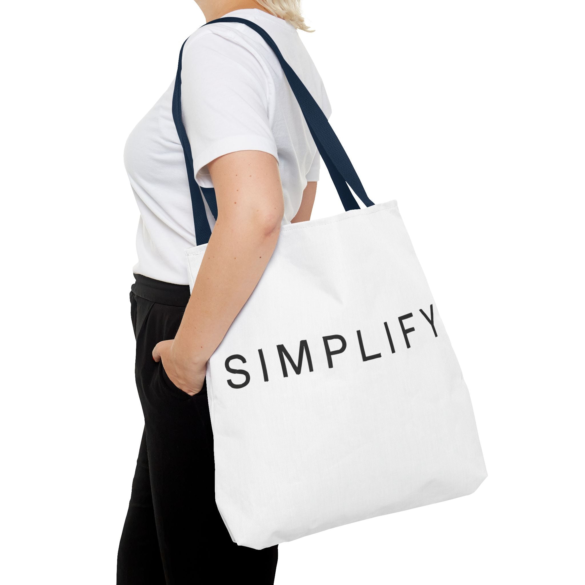 Simplify Tote Bag, Inspirational Gift, Eco-Friendly Shopping Bag