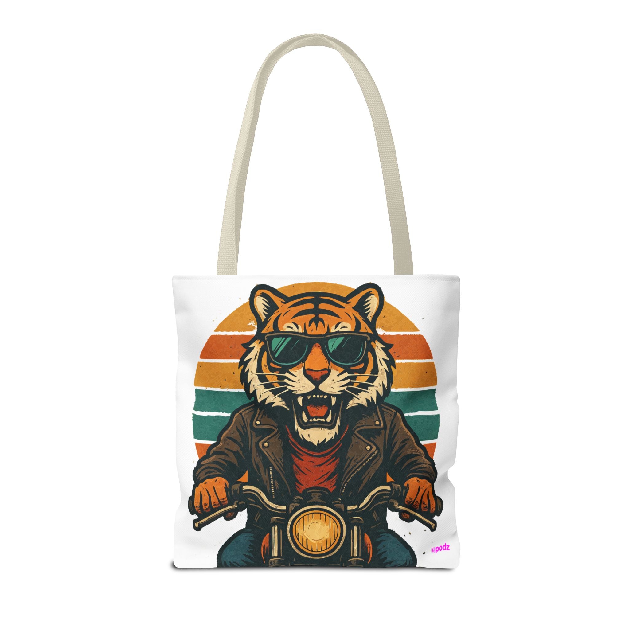 Tiger Rider Tote Bag - Quirky Fun Bag