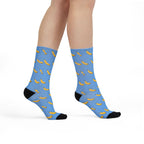 Go Bananas, Fun Funky Sublimation Crew Socks
