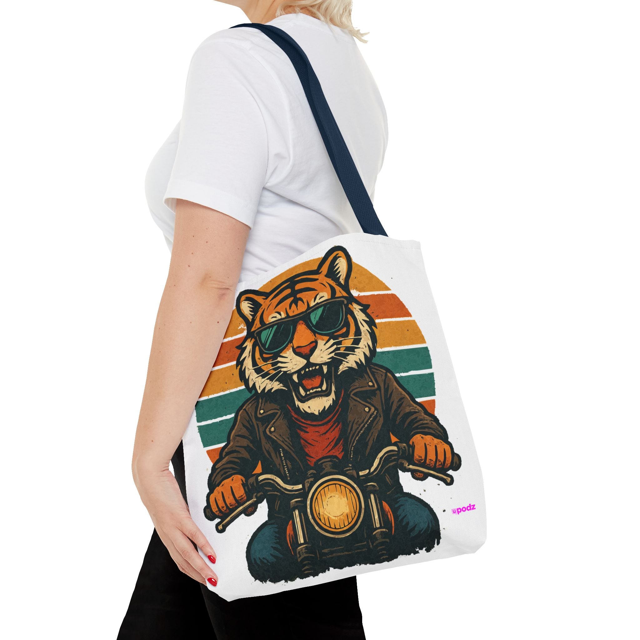 Tiger Rider Tote Bag - Quirky Fun Bag