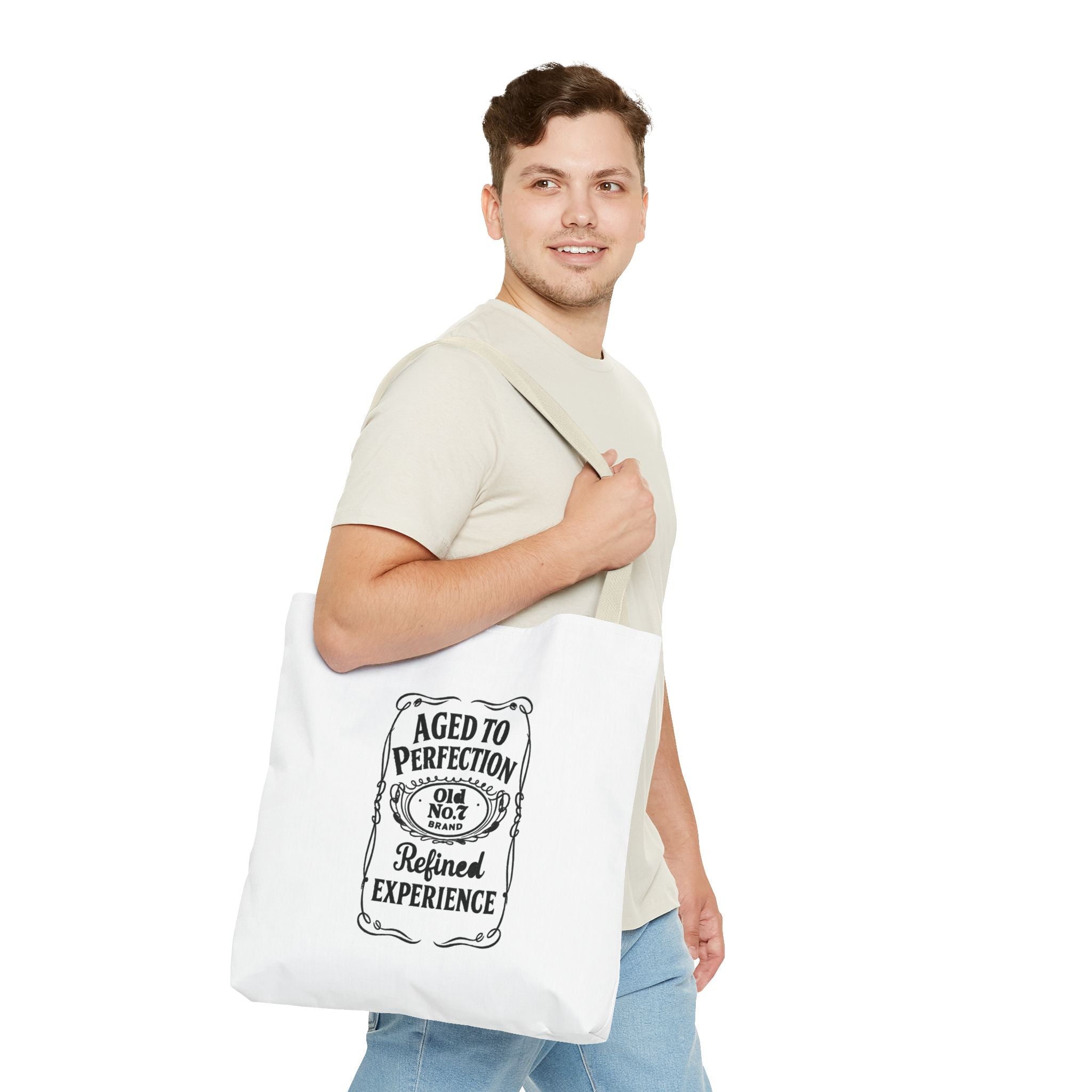 Aged to perfection Tote Bag, Inspirational Gift, Eco-Friendly Shopping Bag
