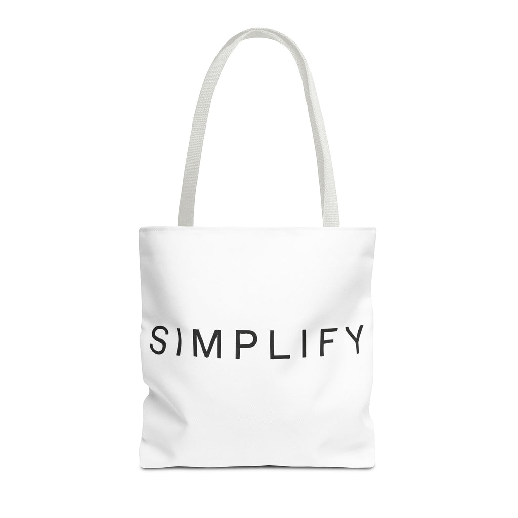 Simplify Tote Bag, Inspirational Gift, Eco-Friendly Shopping Bag