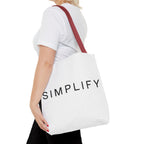 Simplify Tote Bag, Inspirational Gift, Eco-Friendly Shopping Bag