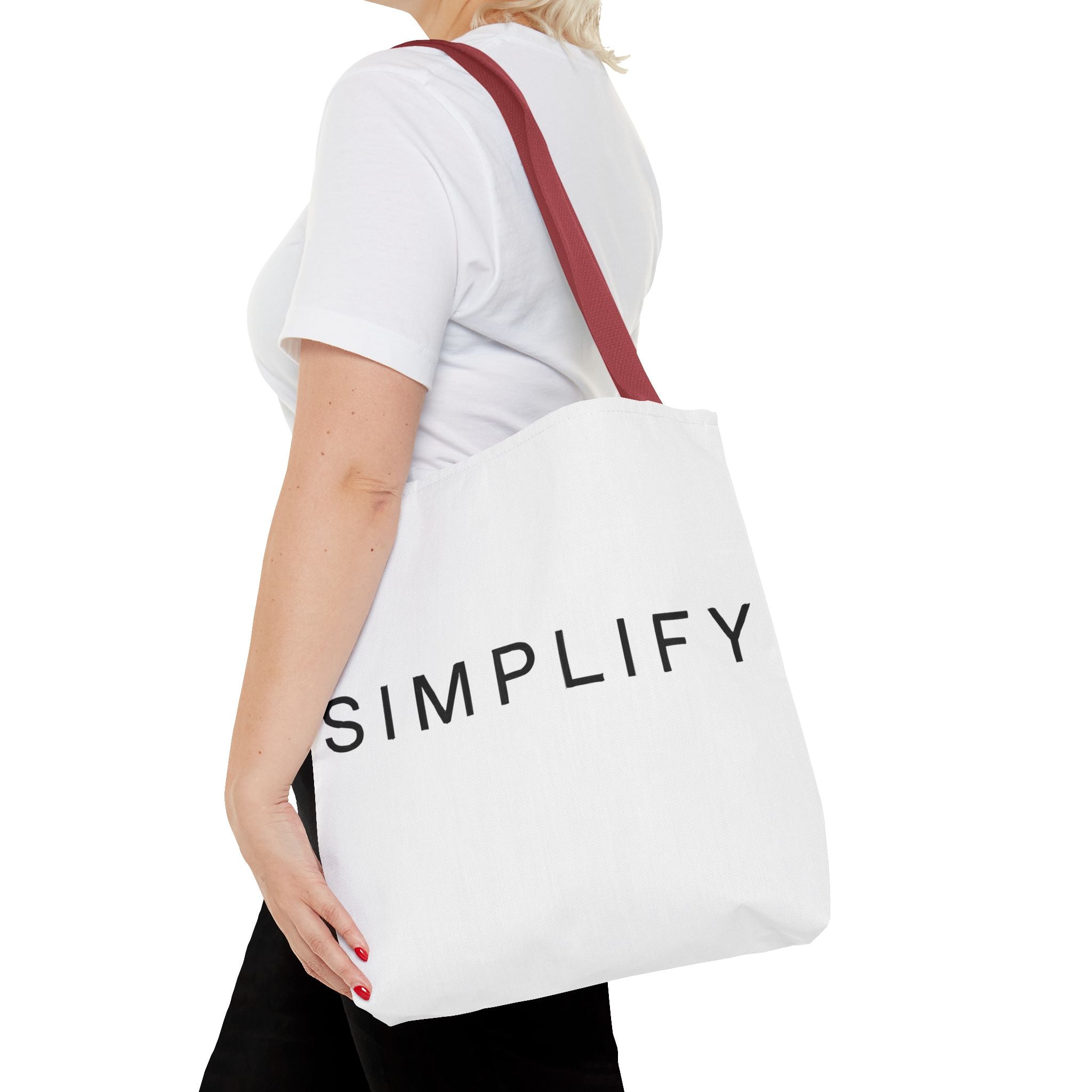 Simplify Tote Bag, Inspirational Gift, Eco-Friendly Shopping Bag
