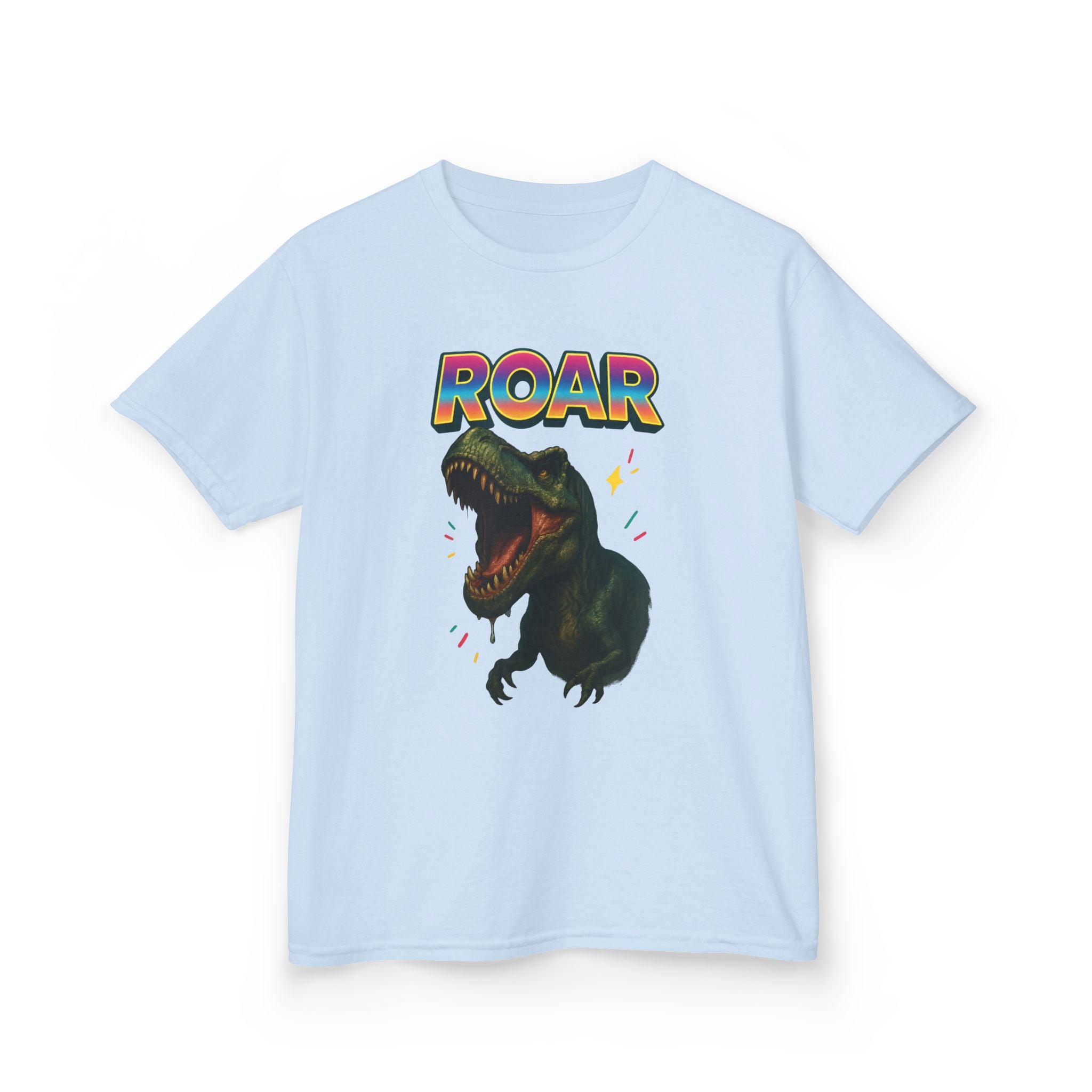 Dino Roar Kids Tee, Fun Graphic Tee, Kids Cotton T-Shirt