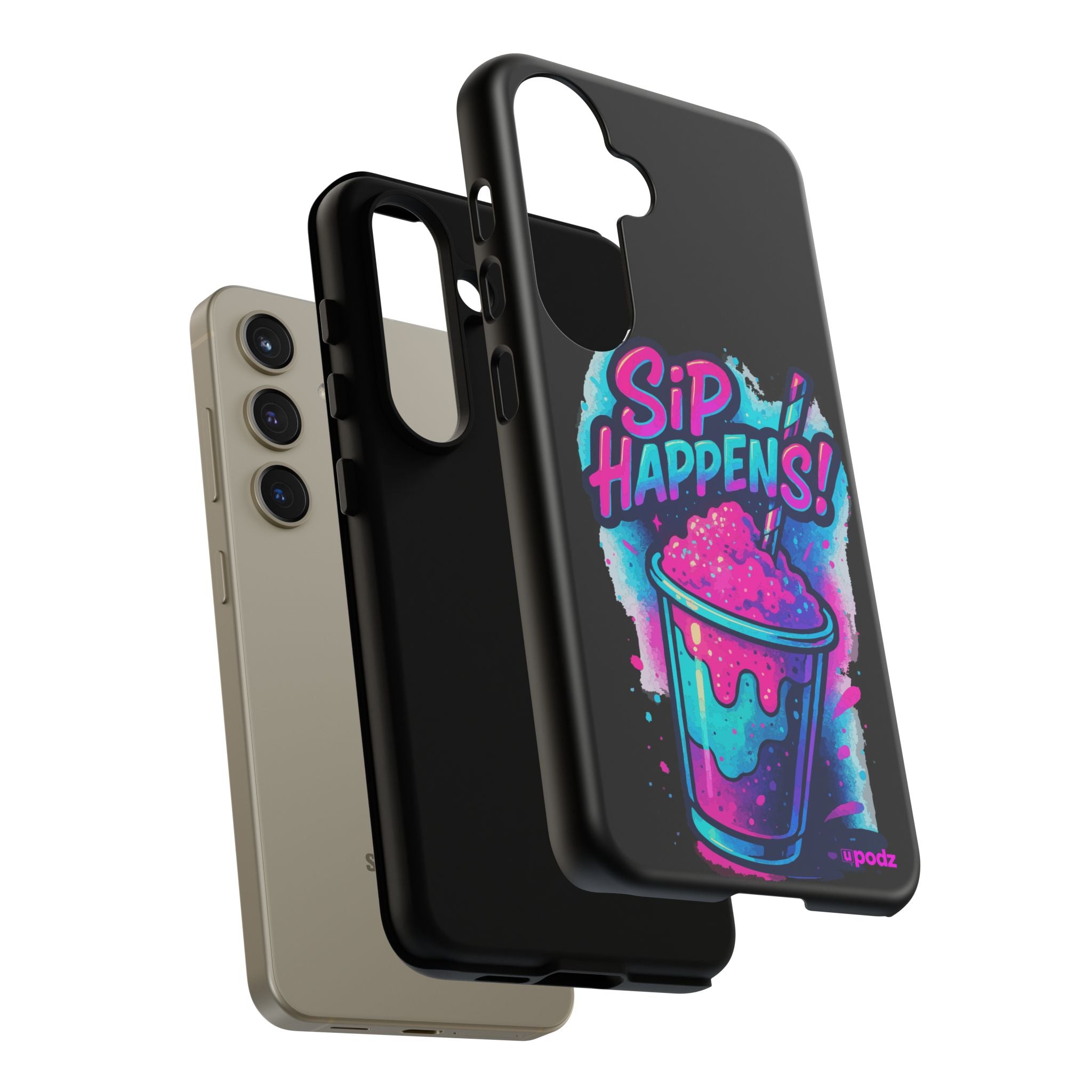 Sip Happens Phone Case Design, Tough Cases, Phone Cover