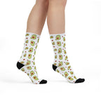 Avocado Sublimation Crew Socks