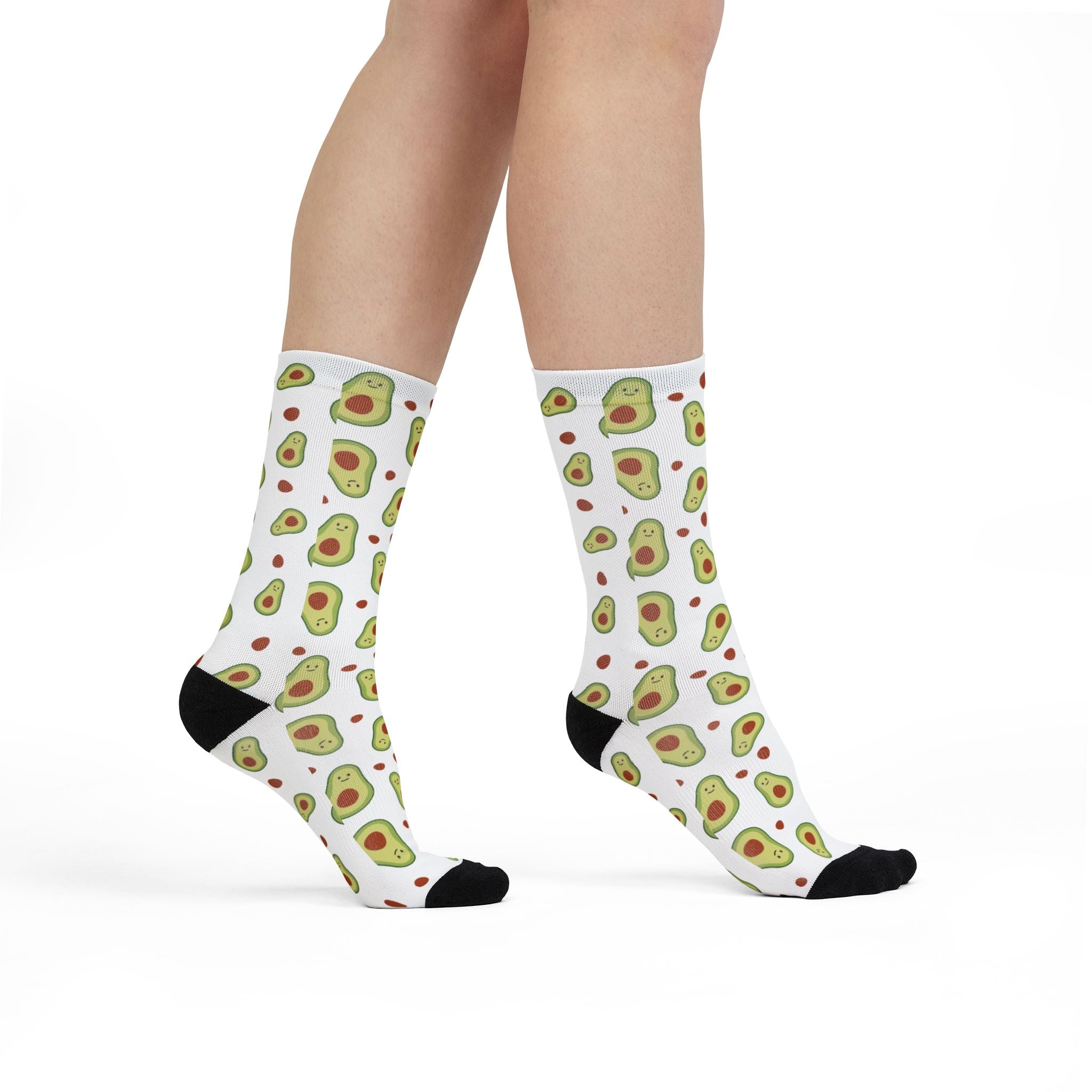Avocado Sublimation Crew Socks