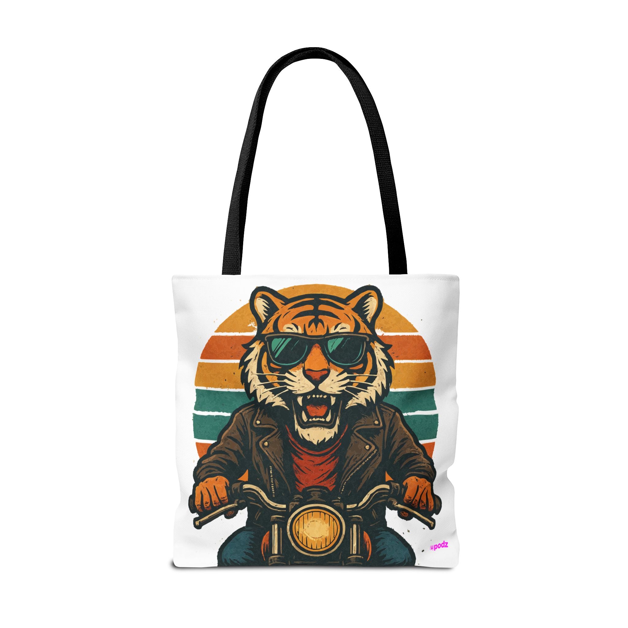 Tiger Rider Tote Bag - Quirky Fun Bag
