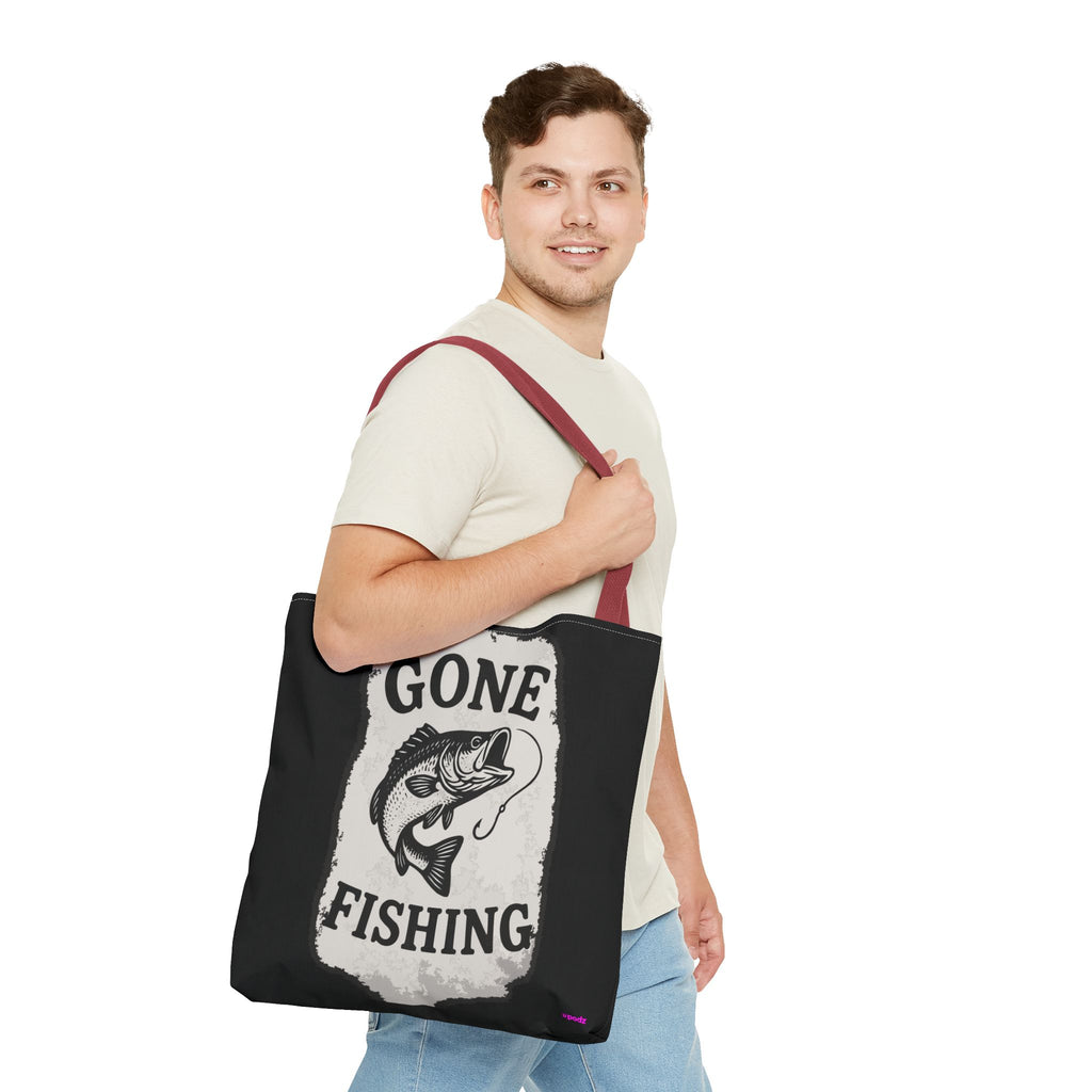 Gone Fishing Tote Bag - Quirky Fun Bag