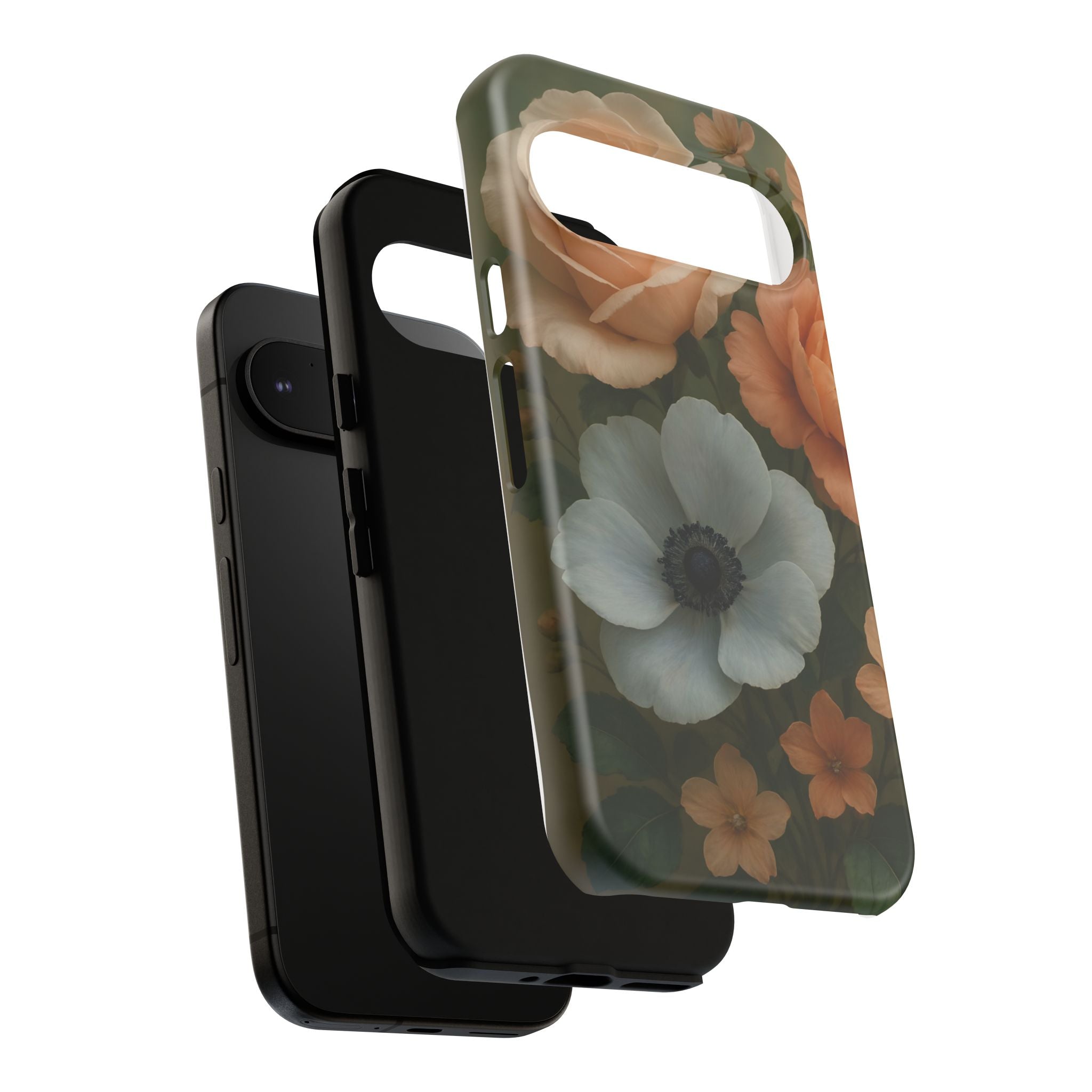 Floral Design White Cover Design, Tough Cases, Phone Cover