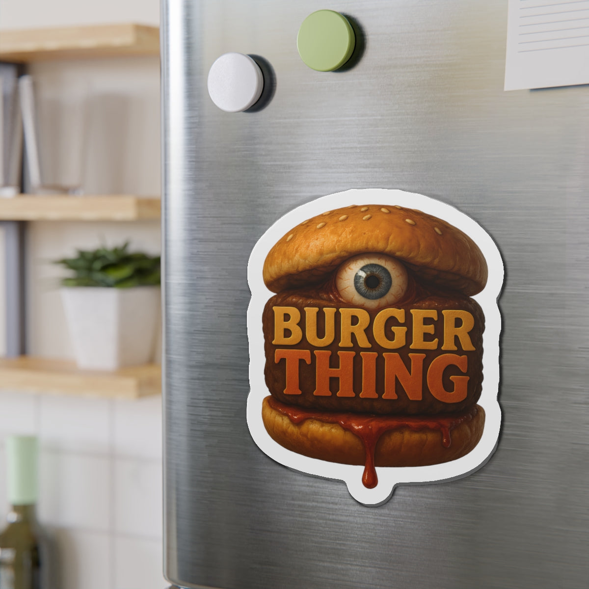 Burger Thing Die-Cut Magnets, Fun Refrigerator Magnets