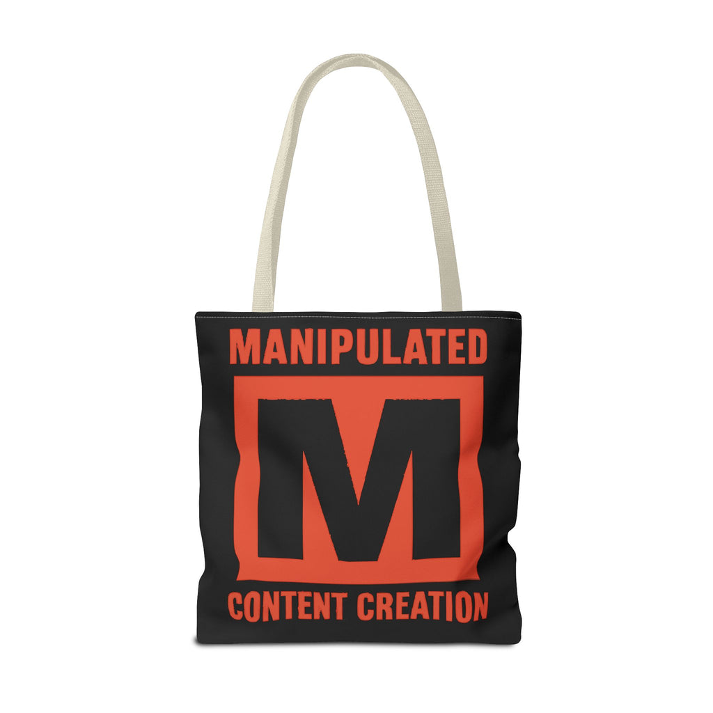Manipulated Content Tote Bag, Inspirational Gift, Eco-Friendly Shopping Bag