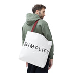 Simplify Tote Bag, Inspirational Gift, Eco-Friendly Shopping Bag