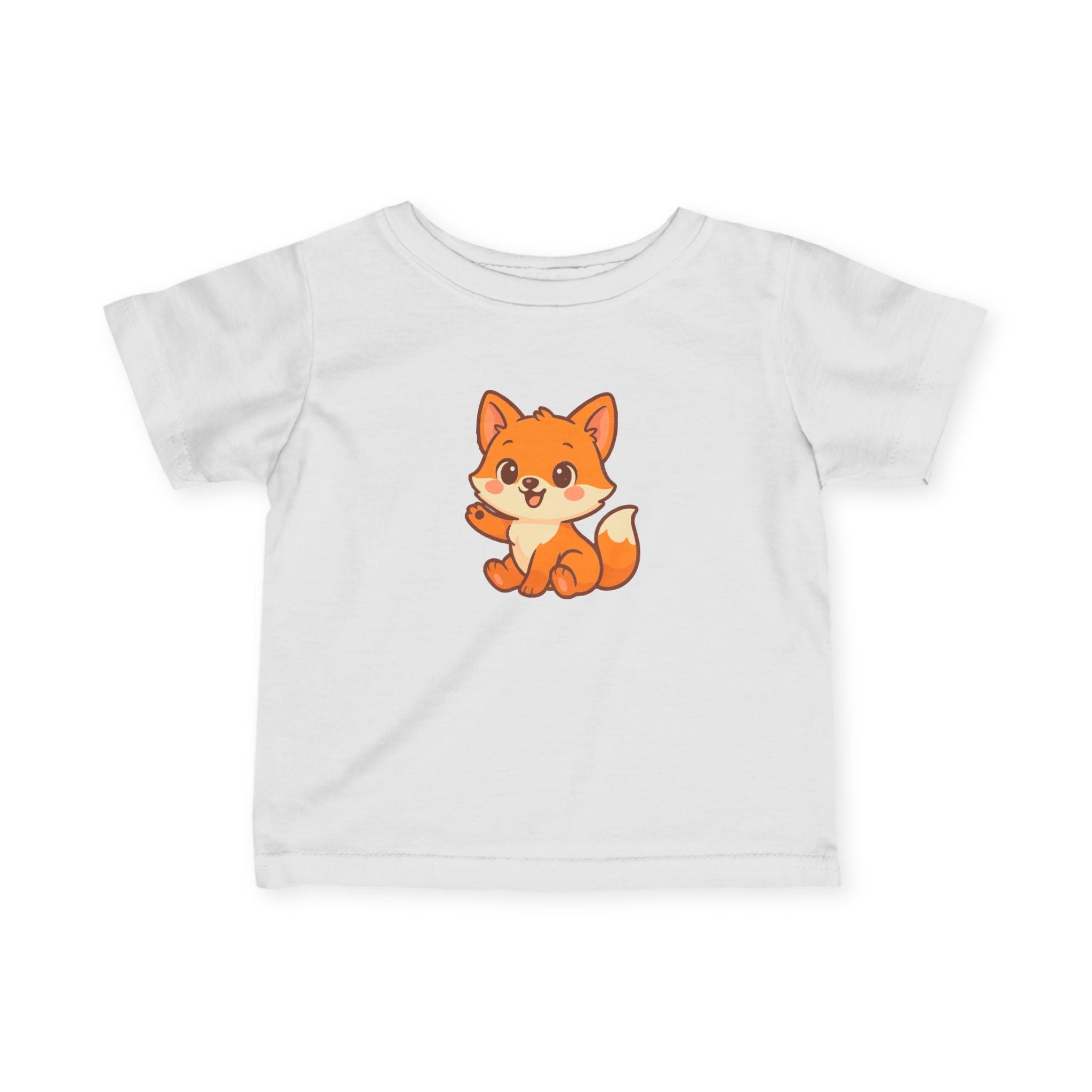 Happy Baby Fox Infant Tee, Baby Shirt, Toddler Tee, Farm Animal T-Shirt