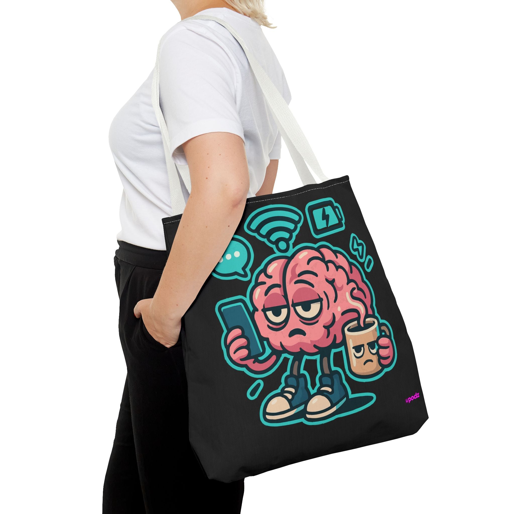 Brain Power Tote Bag - Quirky, Fun Tote Bag