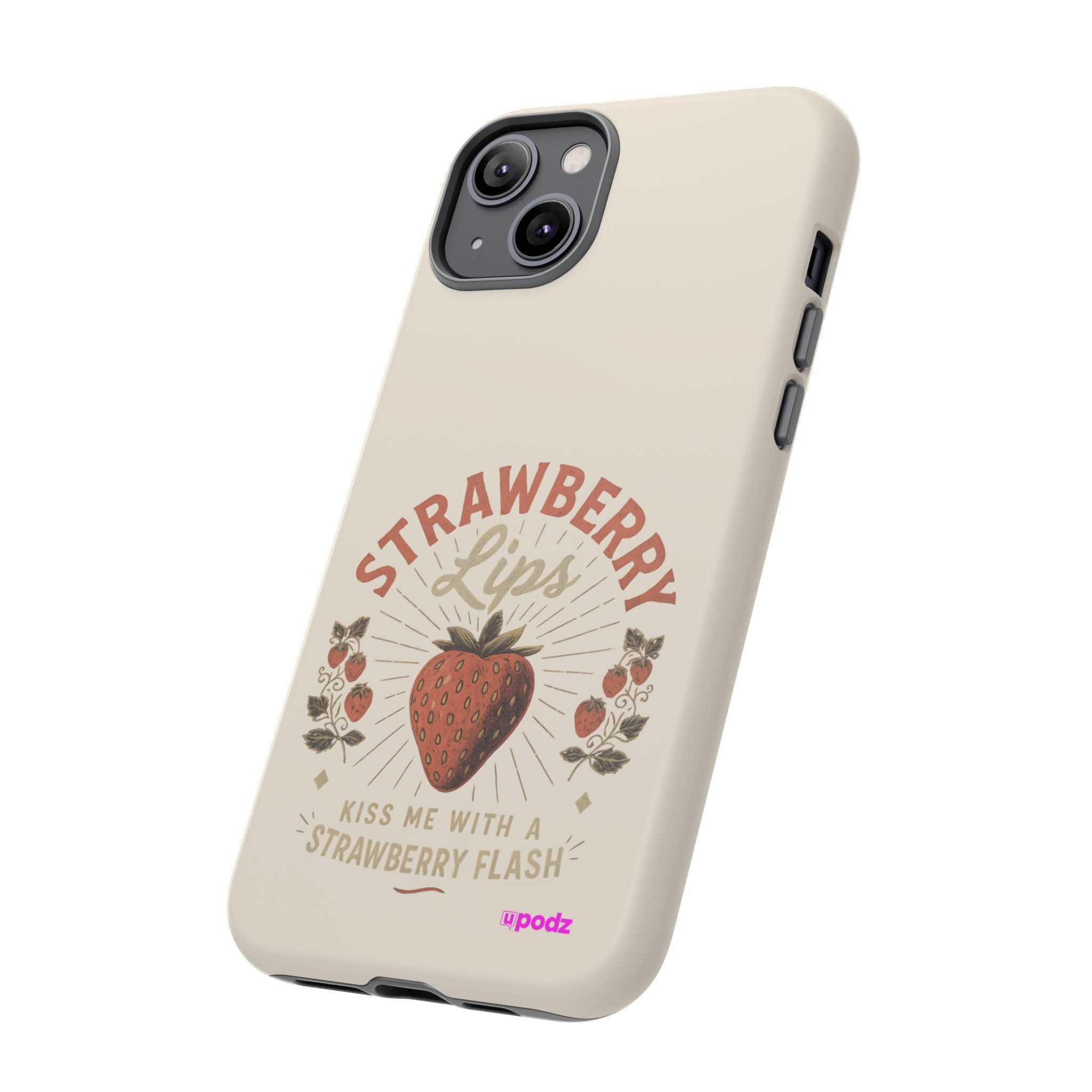 Strawberry Lips Design, Tough Cases, Phone Cover, Unique Gift