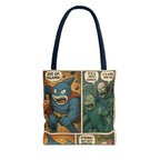 Shark Villain Tote Bag - Quirky AOP Design, Fun Bag