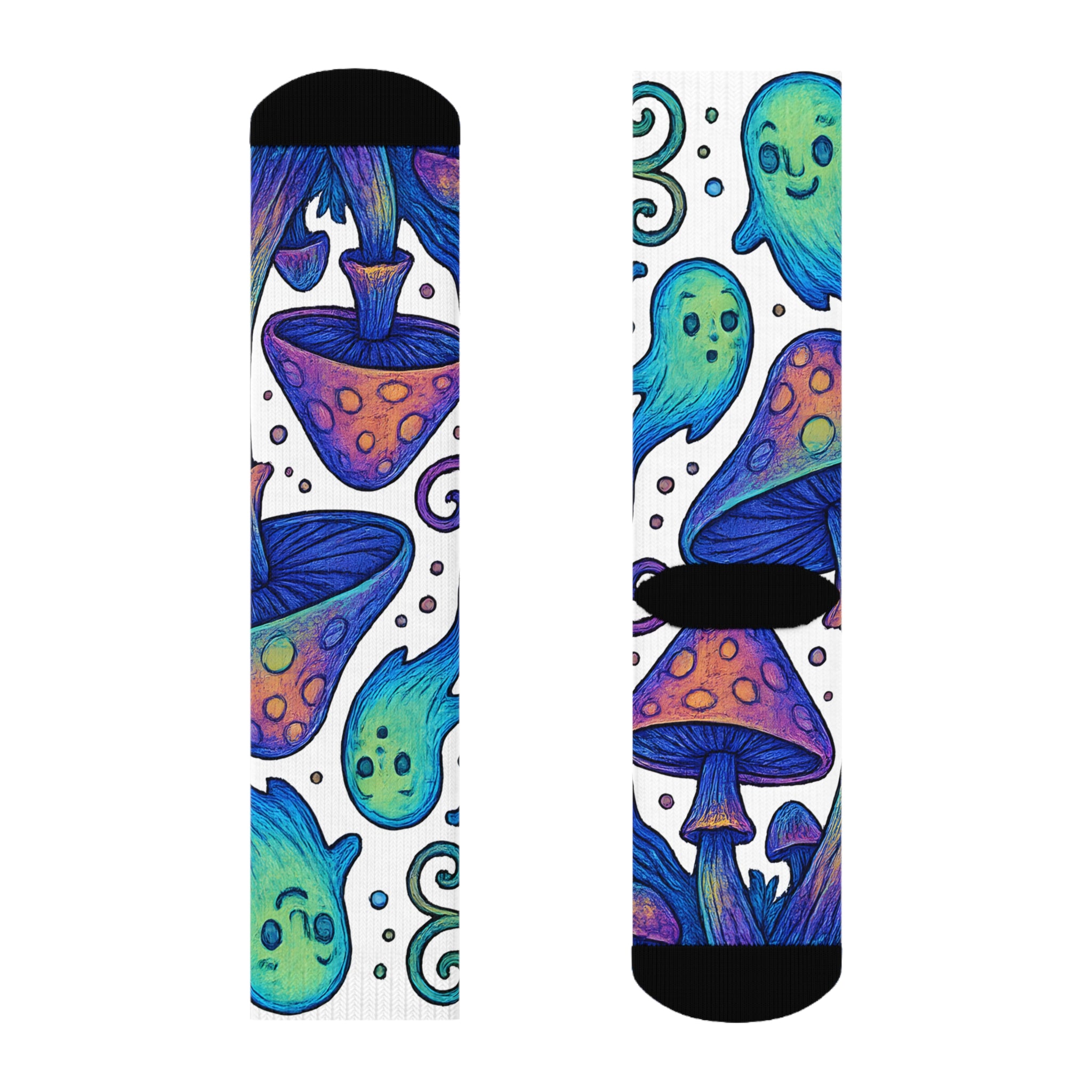 Spooky Mushroom Socks, Funky Design