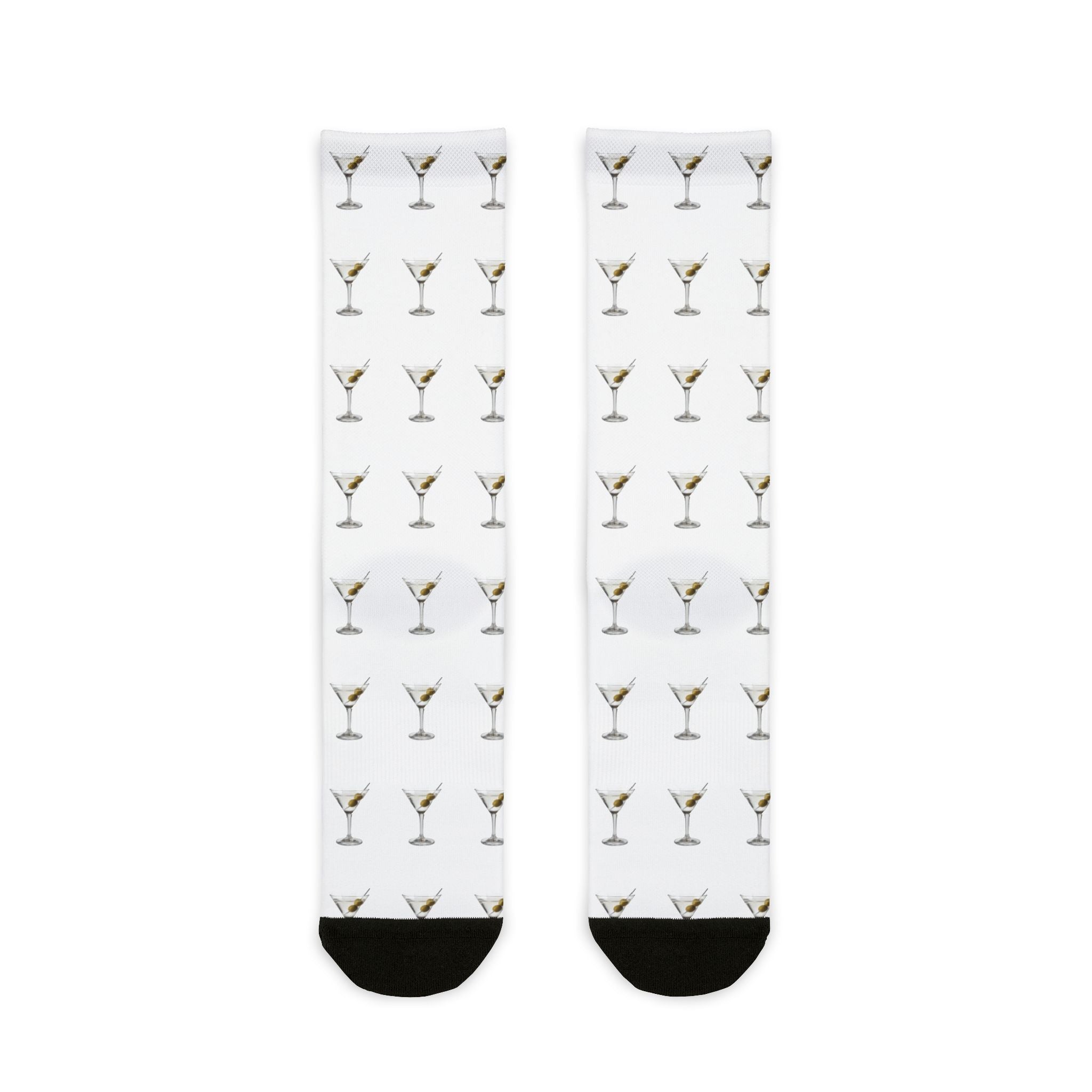 Martini Glass, Sublimation Crew Socks