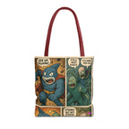 Shark Villain Tote Bag - Quirky AOP Design, Fun Bag