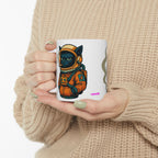 Smoking Cat Ceramic Mug |  Personalized Mug