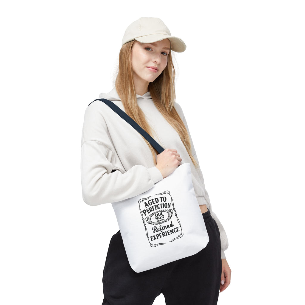 Aged to perfection Tote Bag, Inspirational Gift, Eco-Friendly Shopping Bag