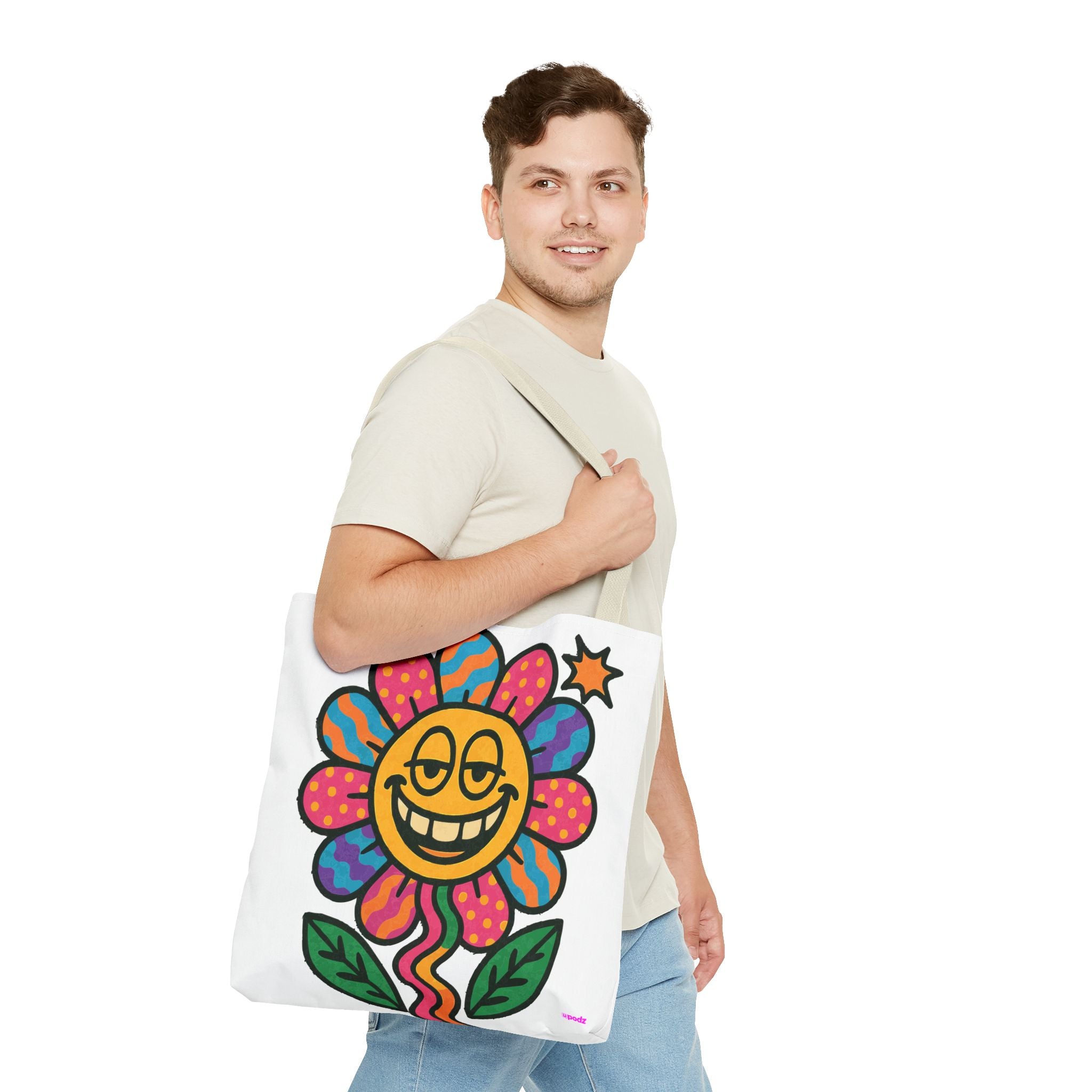 Flower Power Tote Bag - Quirky Fun Bag