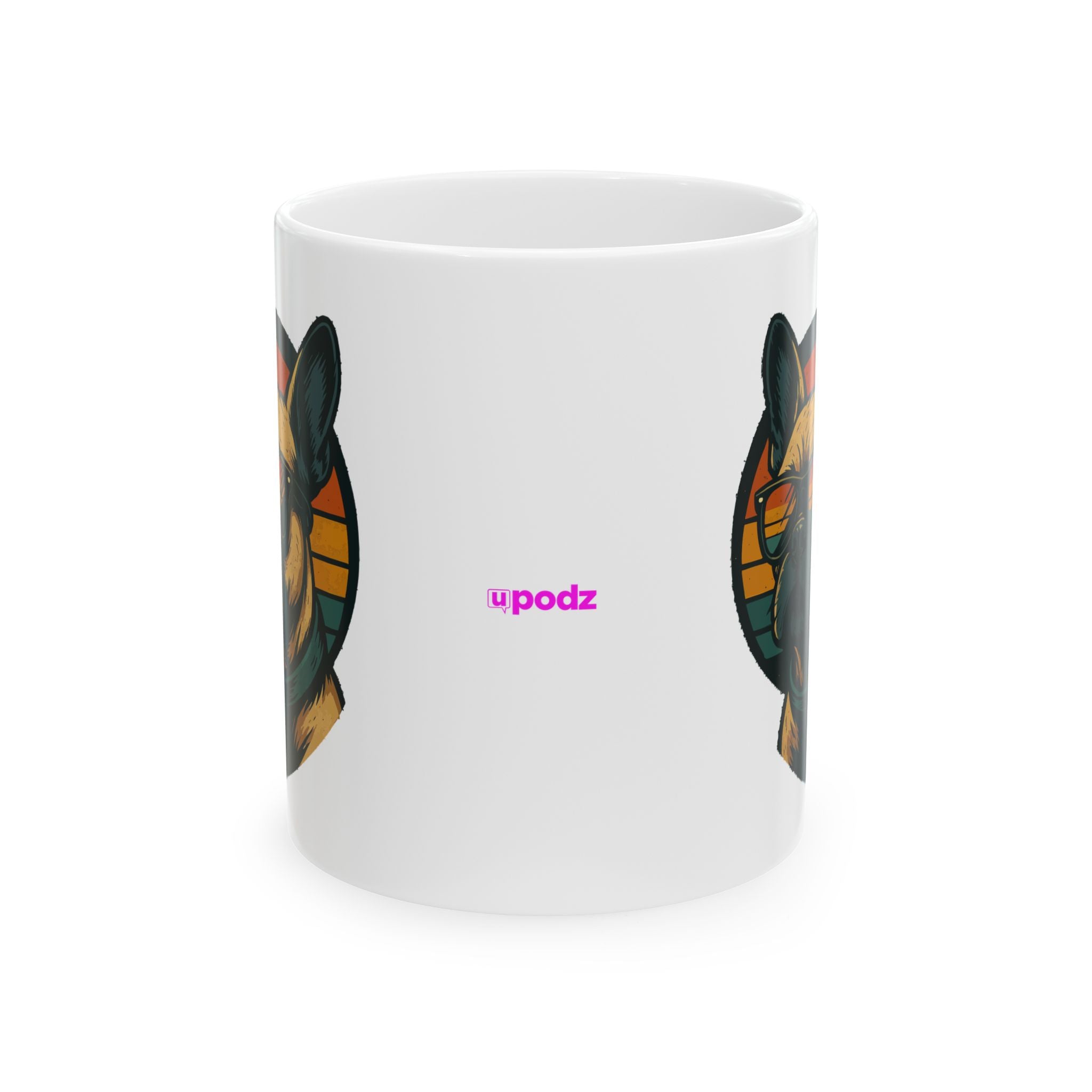 Bulldog Sunset Ceramic Mug |  Personalized Mug
