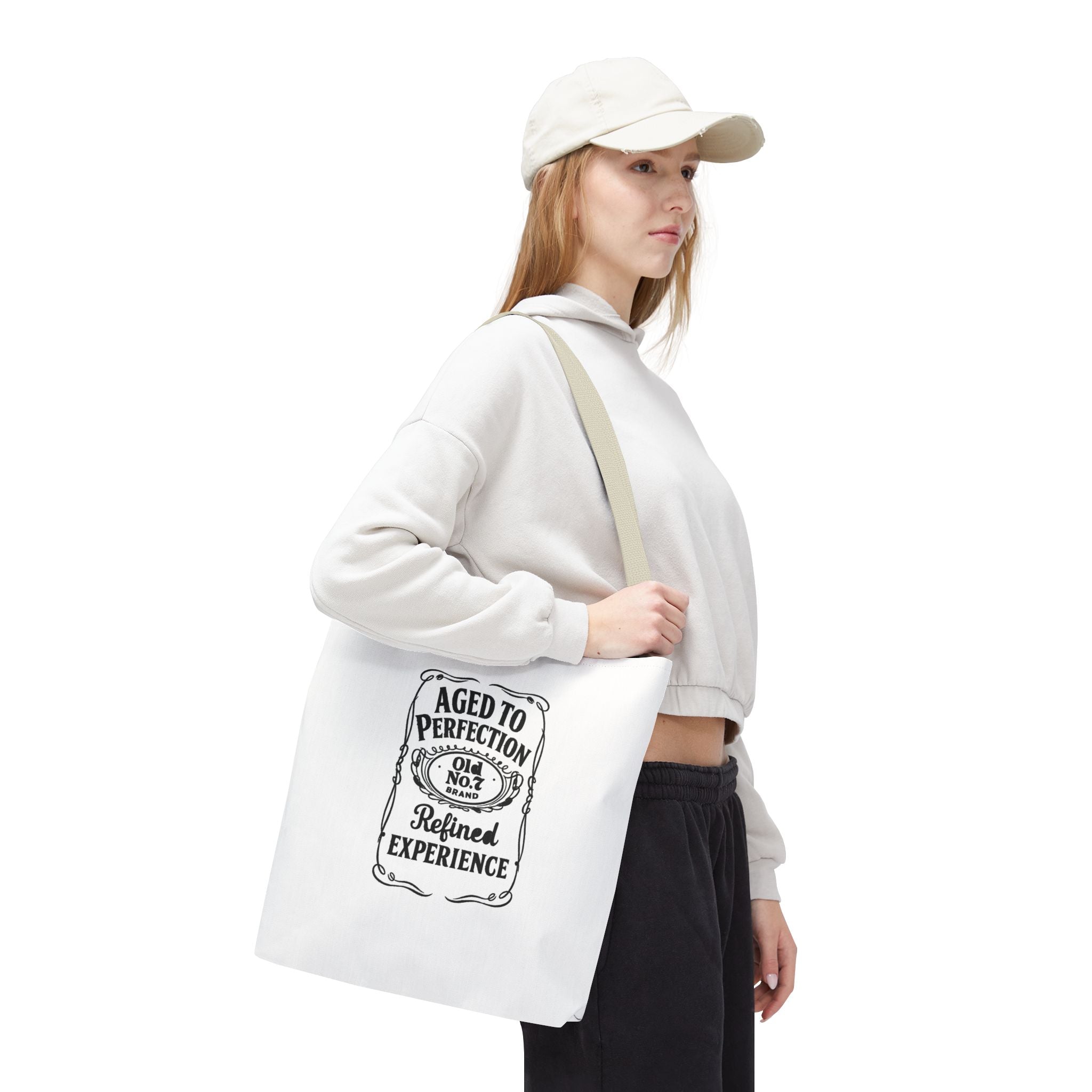 Aged to perfection Tote Bag, Inspirational Gift, Eco-Friendly Shopping Bag