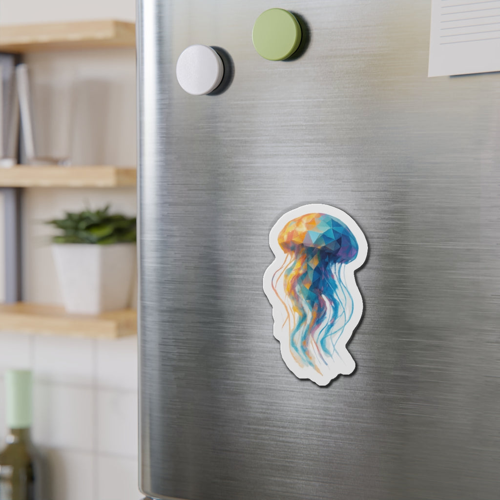 Colourful Jellyfish Die-Cut Magnet - Refrigerator Magnet