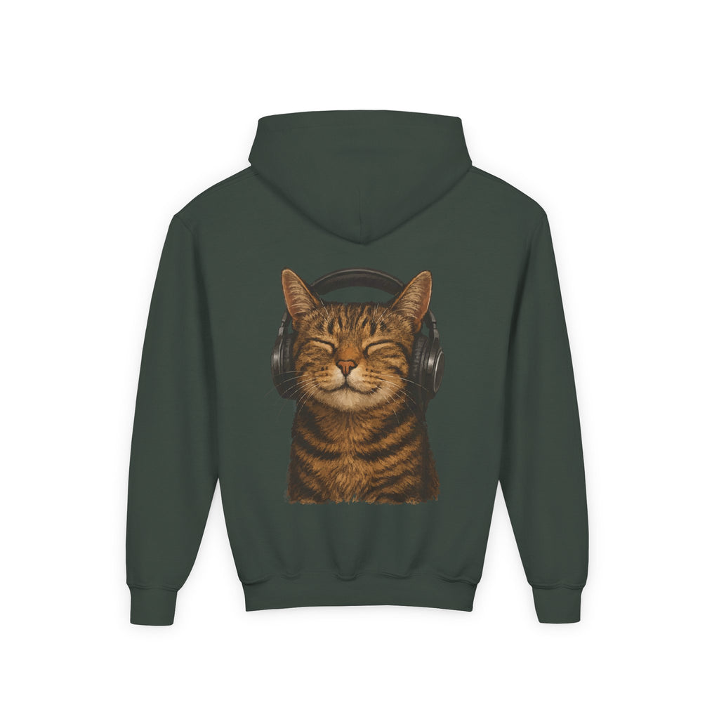 Cool Cat, Youth Hooded Sweatshirt, Casual Wear