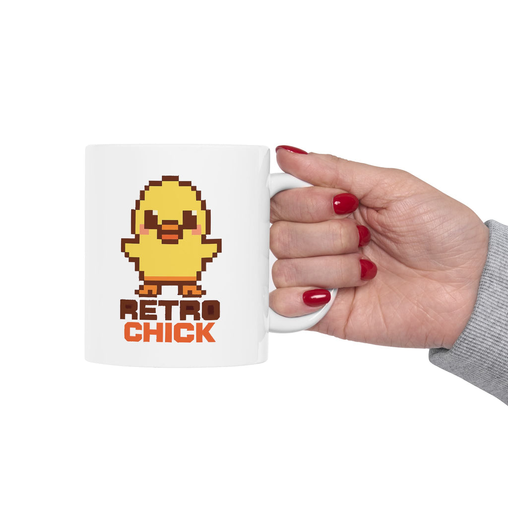 Retro Chick Ceramic Mug |  Personalized Mug