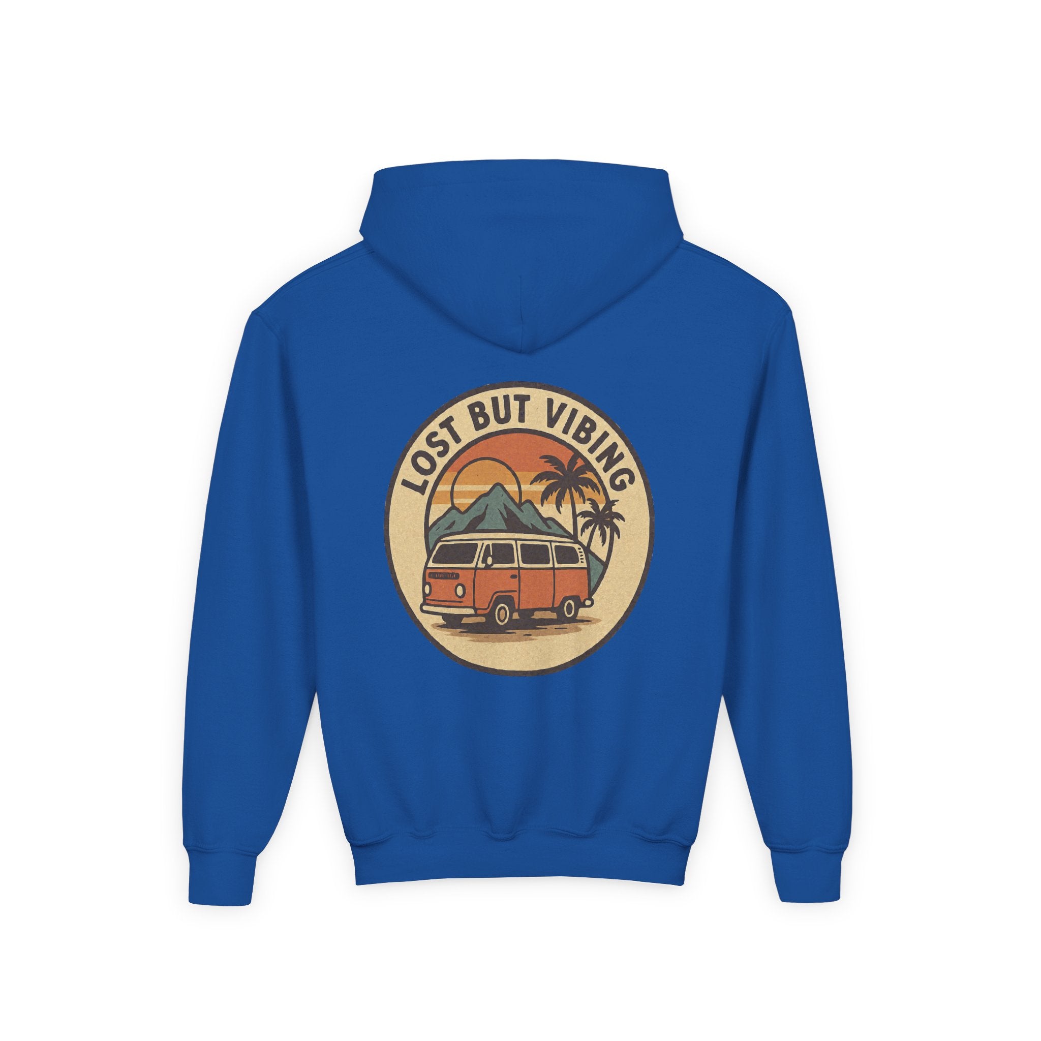 Lost but Vibing, Youth Hooded Sweatshirt, Casual Wear