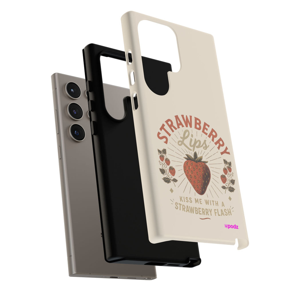 Strawberry Lips Design, Tough Cases, Phone Cover, Unique Gift
