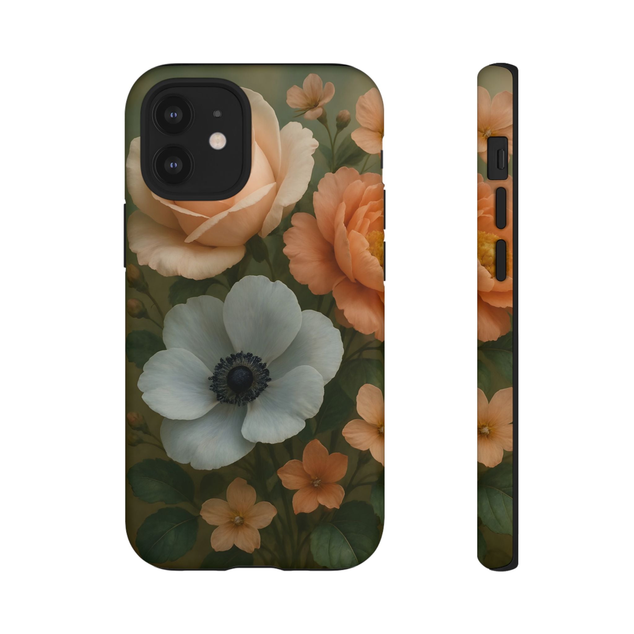 Floral Design White Cover Design, Tough Cases, Phone Cover