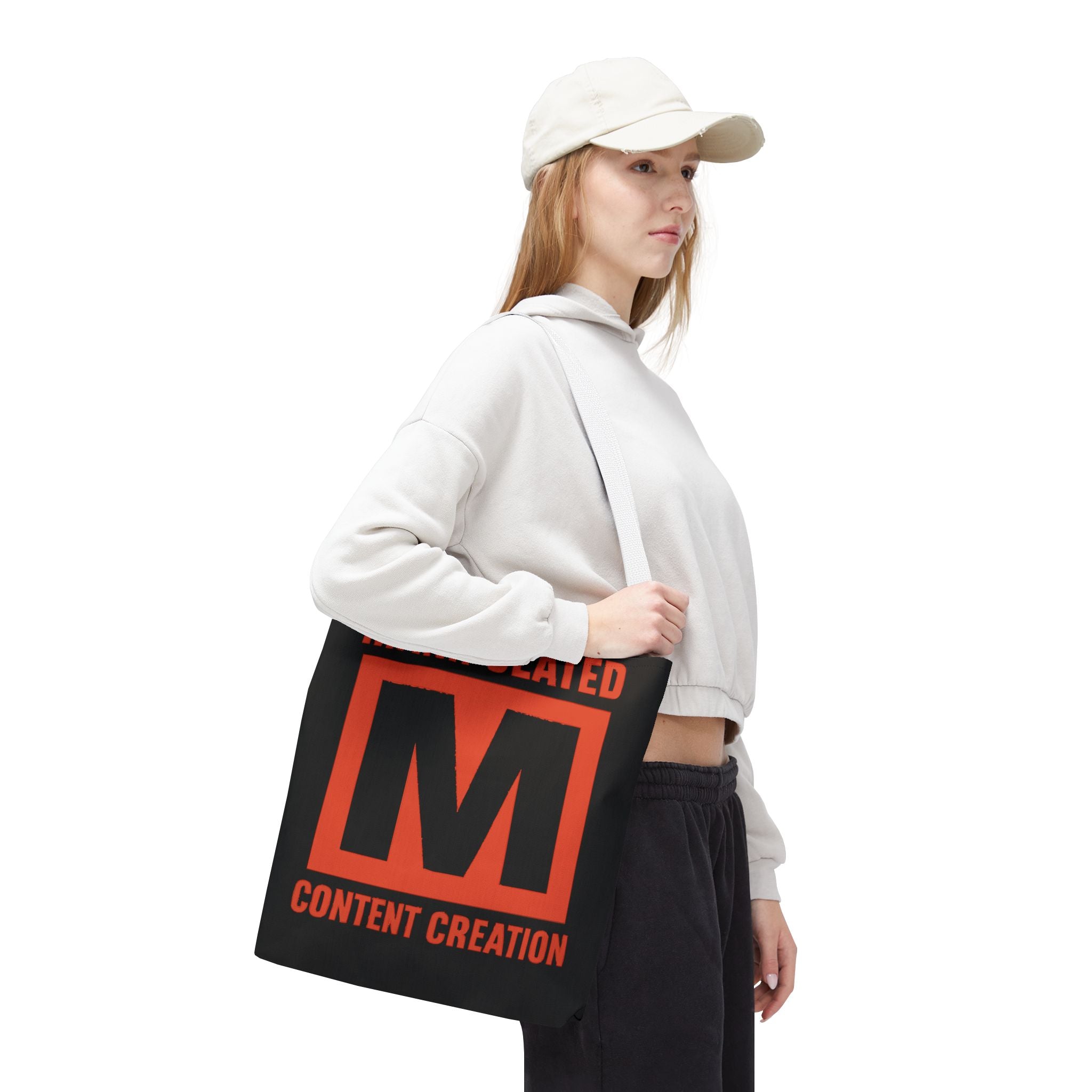 Manipulated Content Tote Bag, Inspirational Gift, Eco-Friendly Shopping Bag