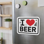 I love beer Die-Cut Magnets - Fun Home Decor, Gift for Food Lovers