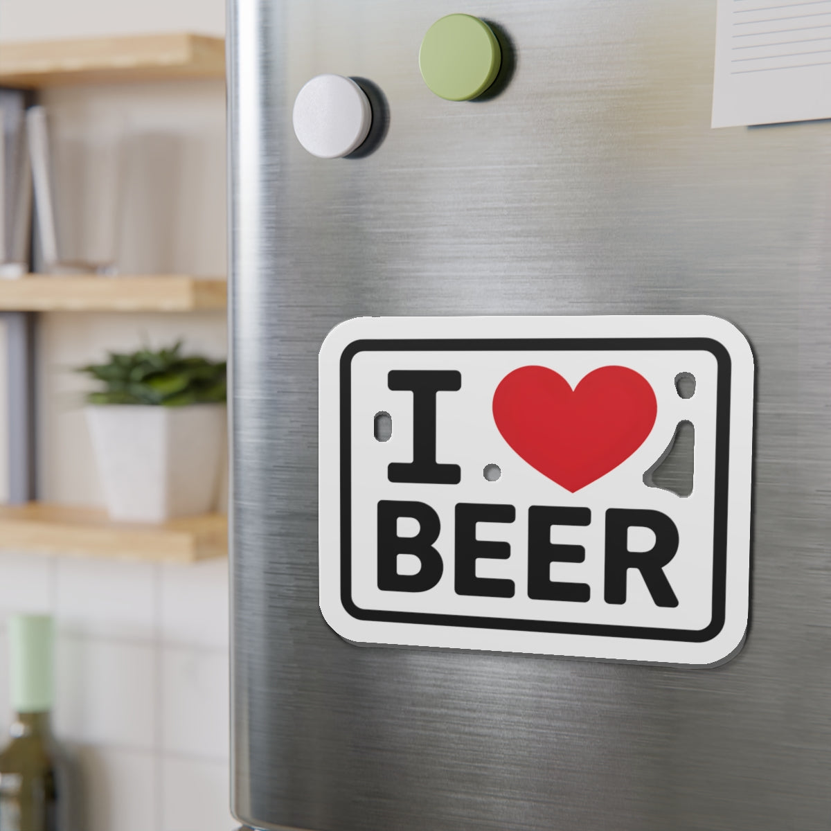 I love beer Die-Cut Magnets - Fun Home Decor, Gift for Food Lovers