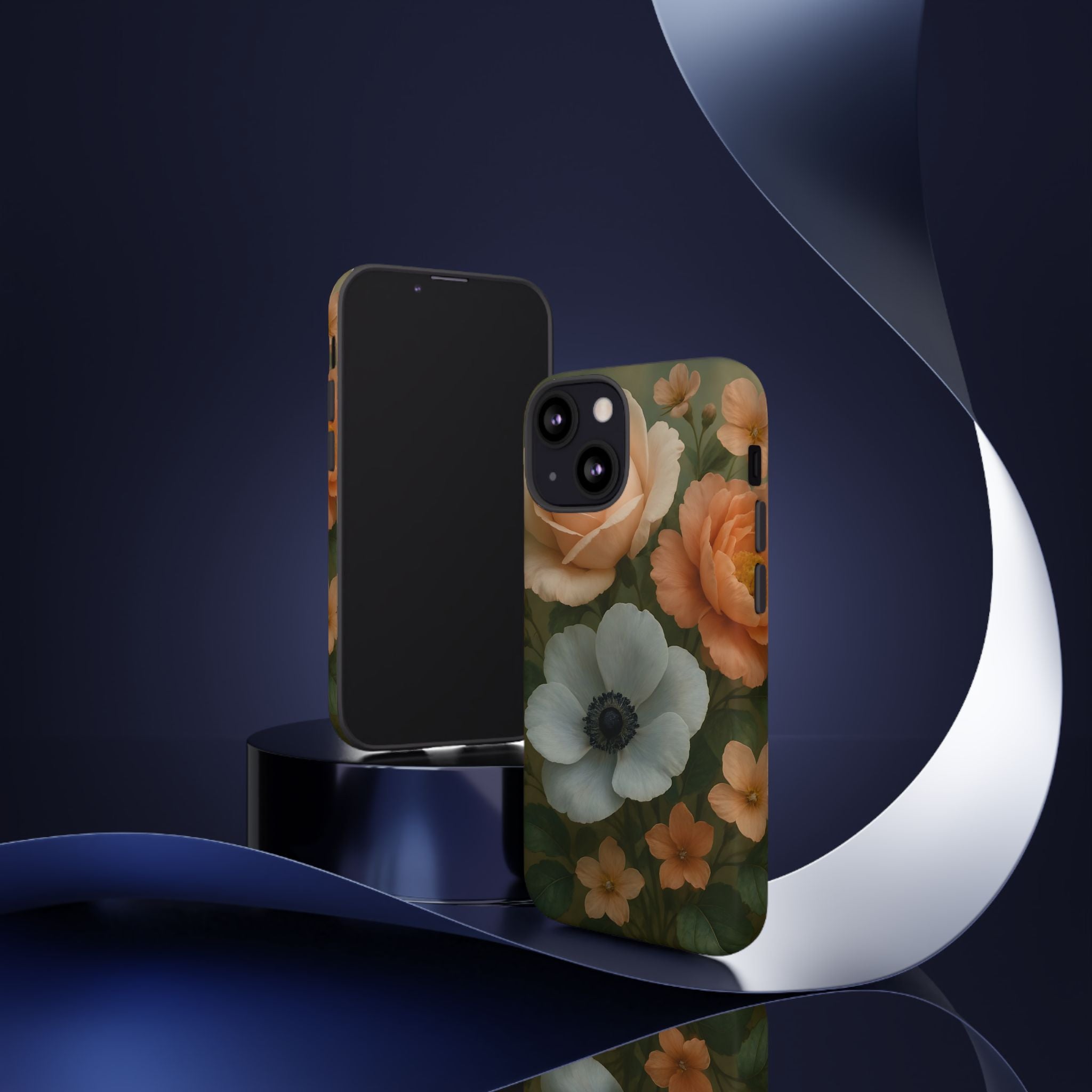 Floral Design White Cover Design, Tough Cases, Phone Cover