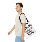 Sarcasm Tote Bag - Quirky Design, Fun Bag