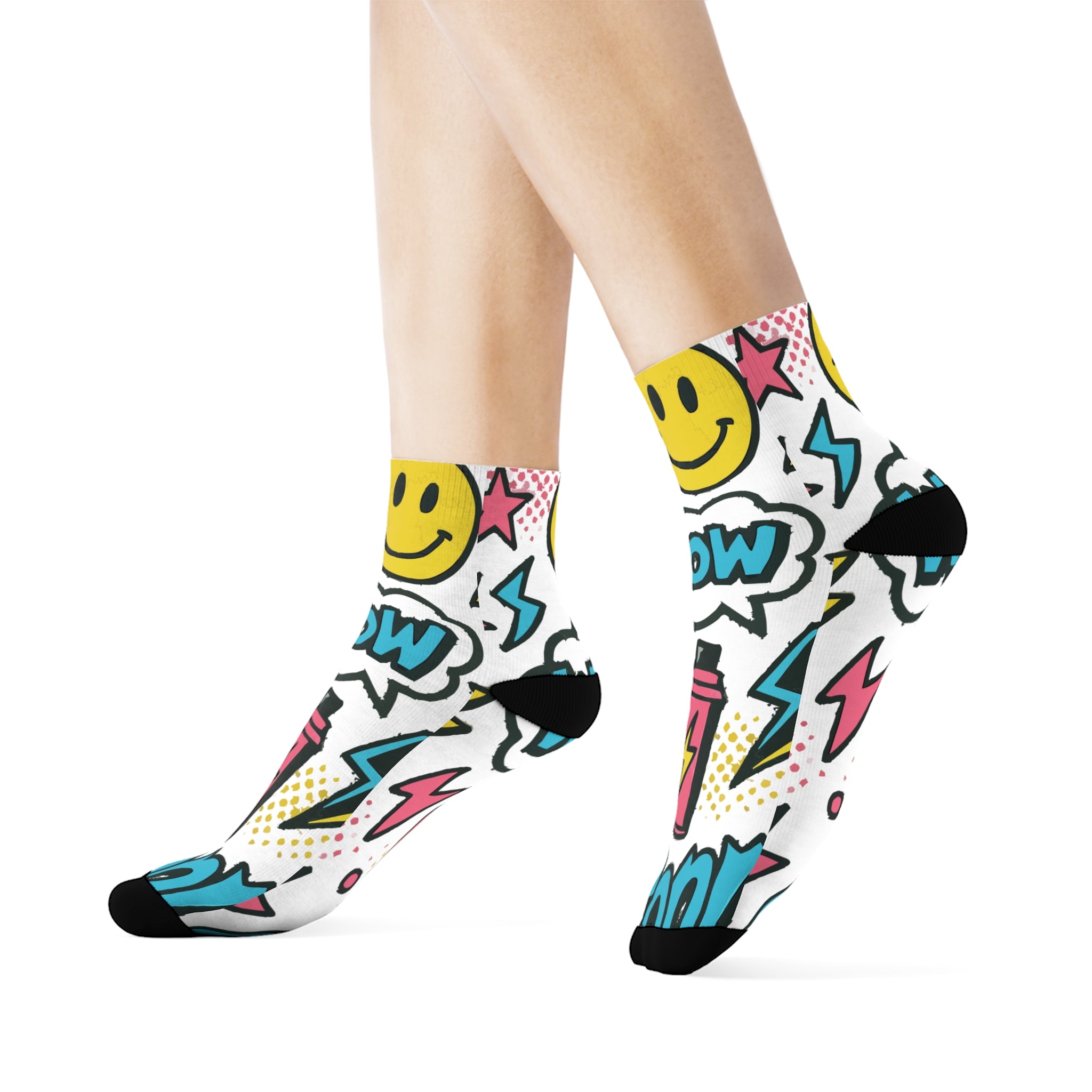 Fun Pop Art Crew Socks - Cool Socks