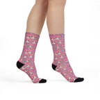 Anime Taped, Fun Playful Sublimation Crew Socks