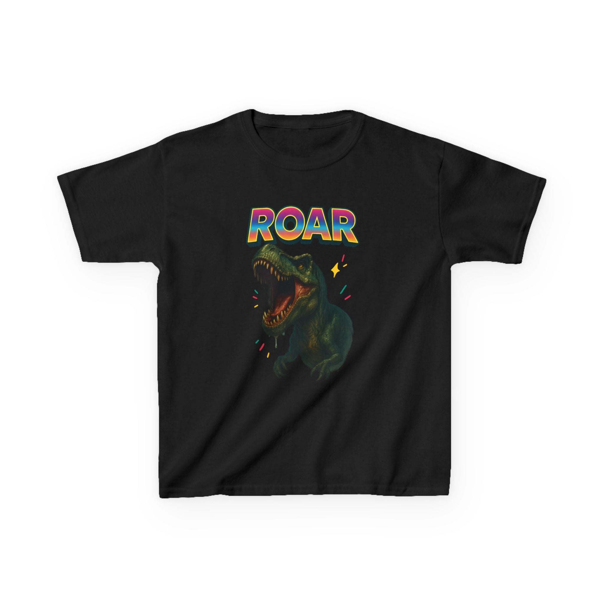 Dino Roar Kids Tee, Fun Graphic Tee, Kids Cotton T-Shirt