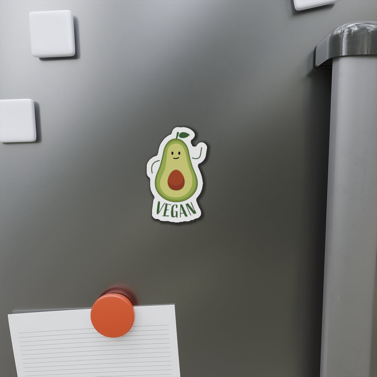 Vegan Avocado Die-Cut Magnets - Cute Kitchen Decor, Refrigerator Magnet