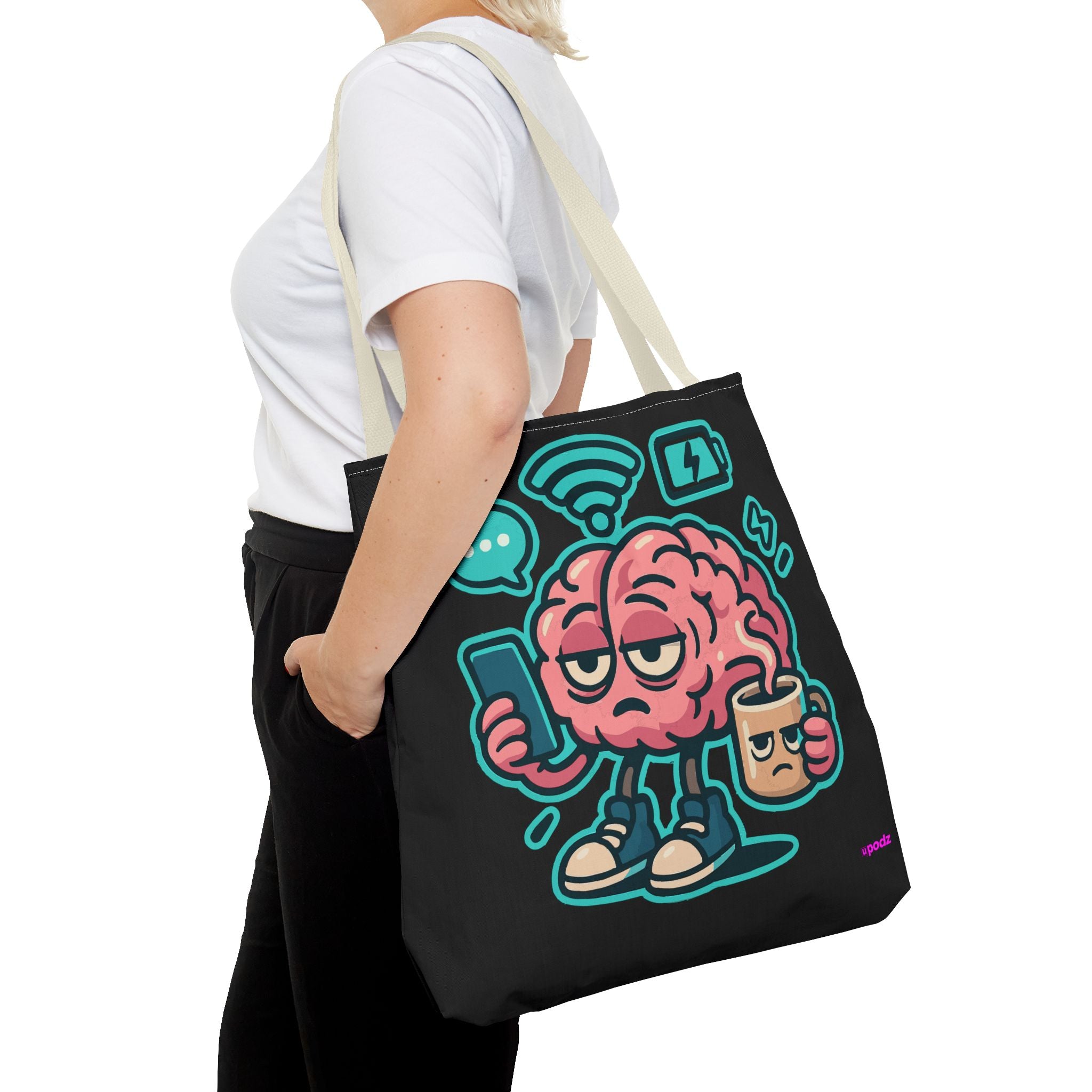 Brain Power Tote Bag - Quirky, Fun Tote Bag