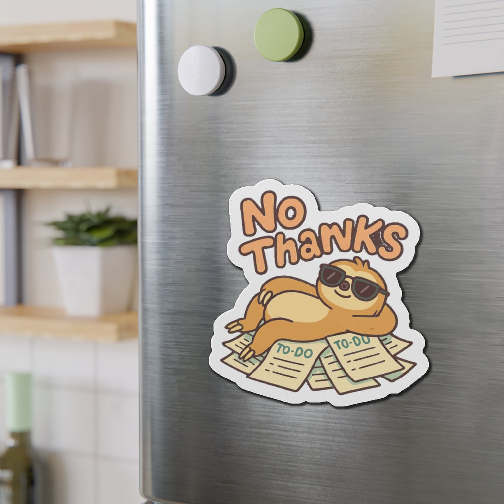 No Thanks Die-Cut Magnets | Cute Home Decor